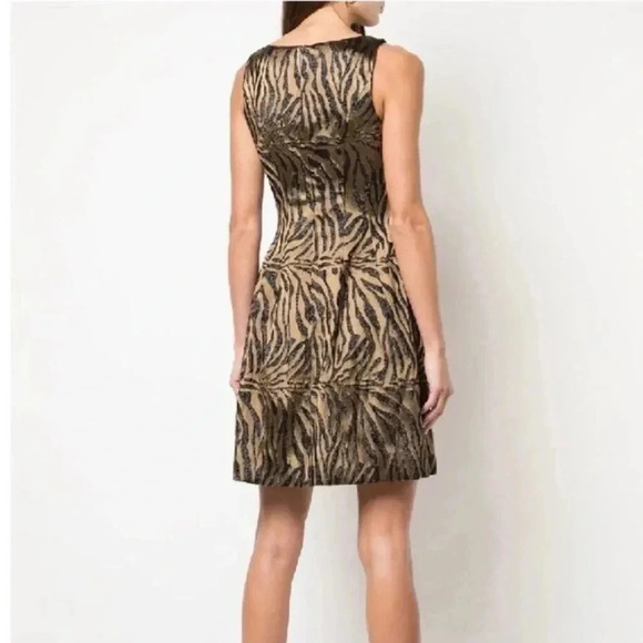 NWT PRABAL GURUNG Printed Jacquard Mini Dress In Animal - Picture 2 of 11